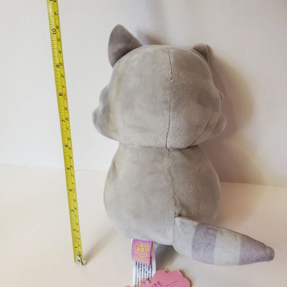 Honey Maru Raccoon Plush Gray Stuffed‎ Animal Kawaii Cute Plushie Toy